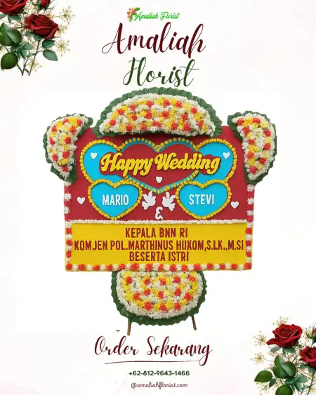 Papan Bunga Pernikahan Penganjuran